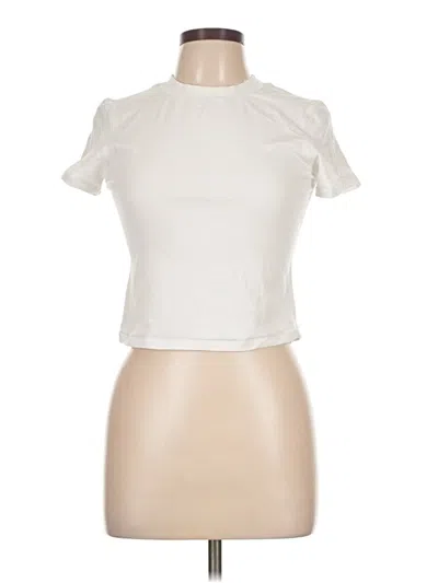 Pre-owned Yogalicious Short Sleeve Turtleneck In Ivory