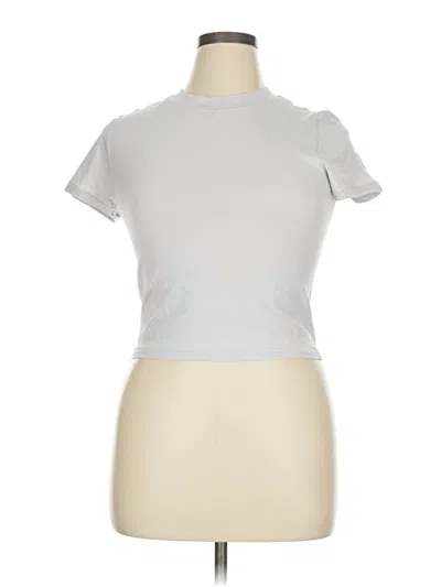 Pre-owned Yogalicious Short Sleeve Turtleneck In Silver