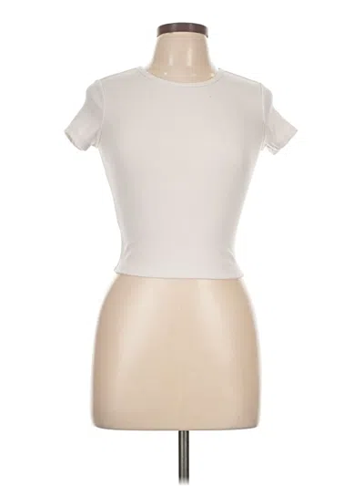 Pre-owned Yogalicious Short Sleeve Turtleneck In White
