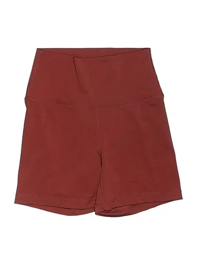 Pre-owned Yogalicious Shorts In Burgundy