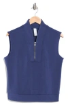Yogalicious Shyvana Half Zip Pullover In Blue