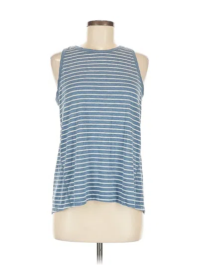 Pre-owned Yogalicious Sleeveless Top Blue Halter Neckline Tops