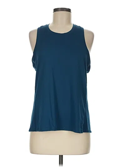 Pre-owned Yogalicious Sleeveless Top Blue Halter Neckline Tops
