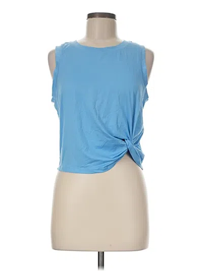 Pre-owned Yogalicious Sleeveless Top Blue One Shoulder Neckline Tops