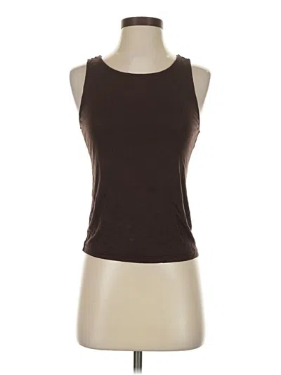 Pre-owned Yogalicious Sleeveless T-shirt In Brown