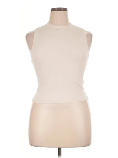 Pre-owned Yogalicious Sleeveless T-shirt In Ivory