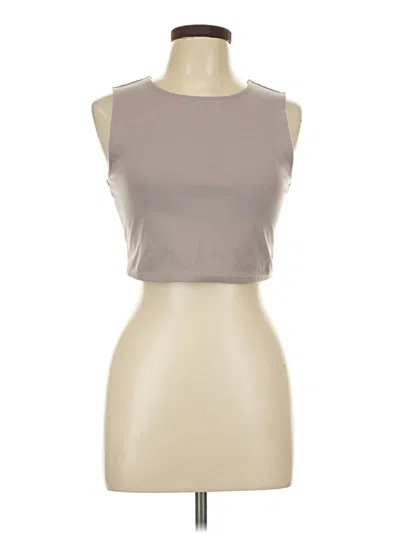 Pre-owned Yogalicious Sleeveless T-shirt In Tan