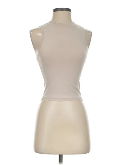 Pre-owned Yogalicious Sleeveless T-shirt In Tan