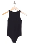 Yogalicious Soft Smoothing Seamless Bodysuit In Black