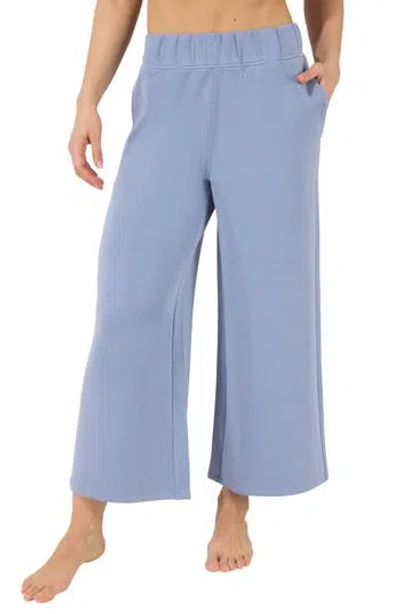 Yogalicious Softlite Elara Sandwash Culotte Pants In Blue