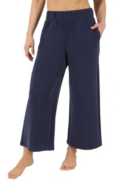 Yogalicious Softlite Elara Sandwash Culotte Pants In Blue