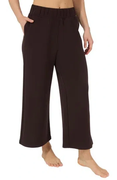 Yogalicious Softlite Elara Sandwash Culotte Pants In Brown