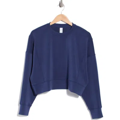 Yogalicious Softlite Zuri Cropped Sweatshirt In Blue
