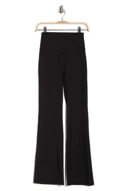 Yogalicious Sophia Crossover Flare Leggings In Black