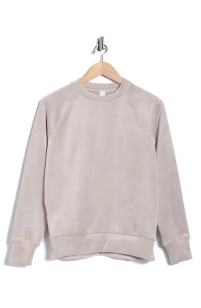 Yogalicious Sophie Dreamy Ribbed Velour Sweatshirt In Pink