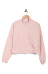 Yogalicious Spring Peak Crop Half Zip Anorak Jacket In Lotus