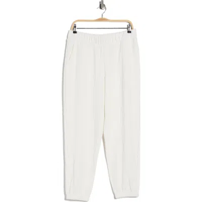 Yogalicious Stone Wash Lace Trim Joggers In White