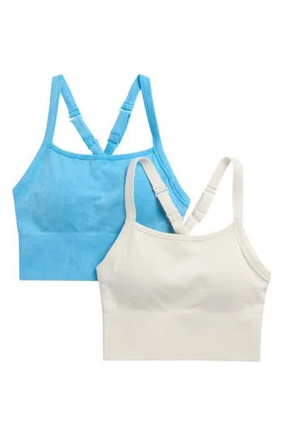 Yogalicious Stonewash 2-pack Seamless Sports Bras In Multi