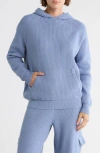 Yogalicious Sundown Serenity Knit Hoodie In Blue