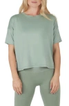 Yogalicious Supersoft Deluxe Boxy Crop T-shirt In Iceberg Green