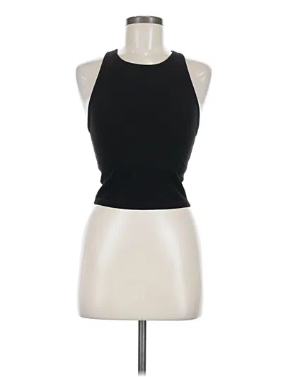 Pre-owned Yogalicious Tank Top Black Halter Neckline Tops
