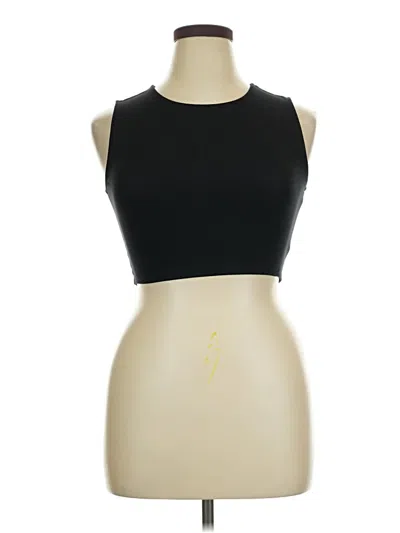 Pre-owned Yogalicious Tank Top Black Halter Neckline Tops