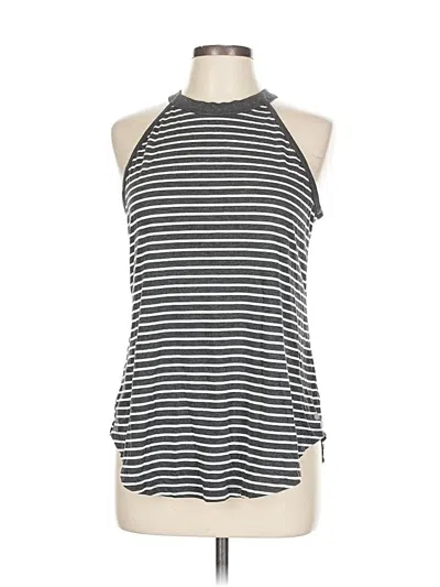 Pre-owned Yogalicious Tank Top Gray Halter Neckline Tops