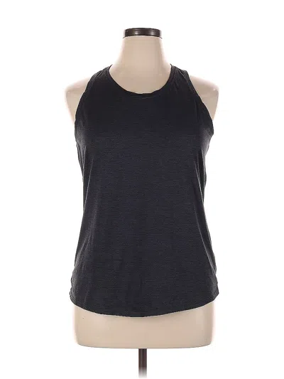 Pre-owned Yogalicious Tank Top Gray Halter Neckline Tops