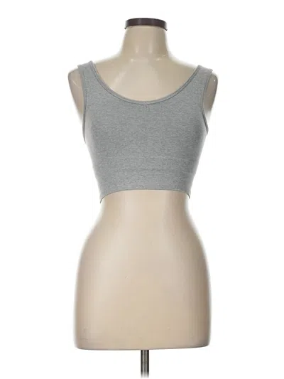 Pre-owned Yogalicious Tank Top Gray Strapless Neckline Tops