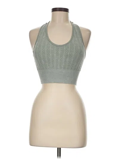Pre-owned Yogalicious Tank Top Green Halter Neckline Tops