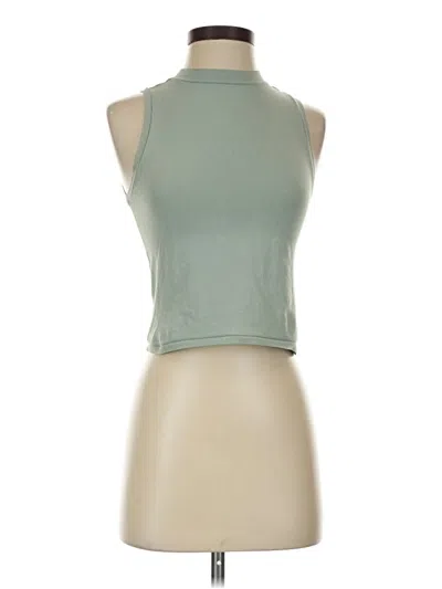 Pre-owned Yogalicious Tank Top Green Halter Neckline Tops