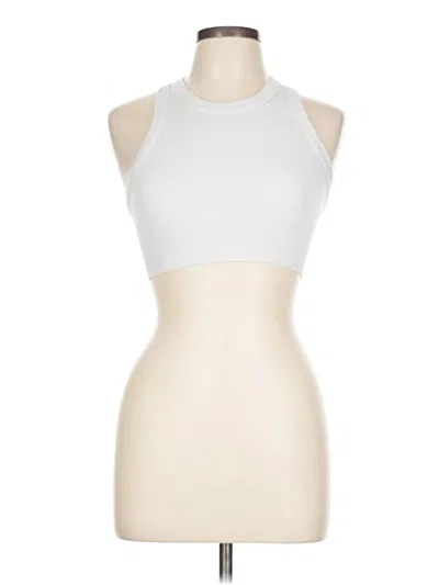 Pre-owned Yogalicious Tank Top Ivory Halter Neckline Tops