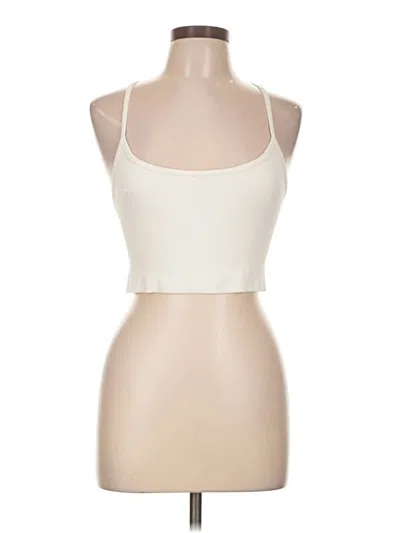 Pre-owned Yogalicious Tank Top Ivory Halter Neckline Tops