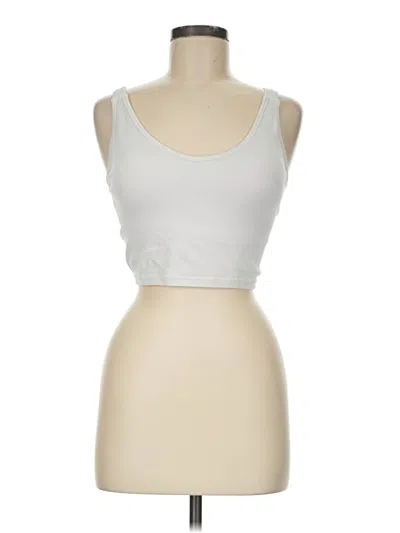 Pre-owned Yogalicious Tank Top Ivory Strapless Neckline Tops