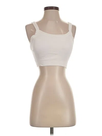 Pre-owned Yogalicious Tank Top Ivory Strapless Neckline Tops