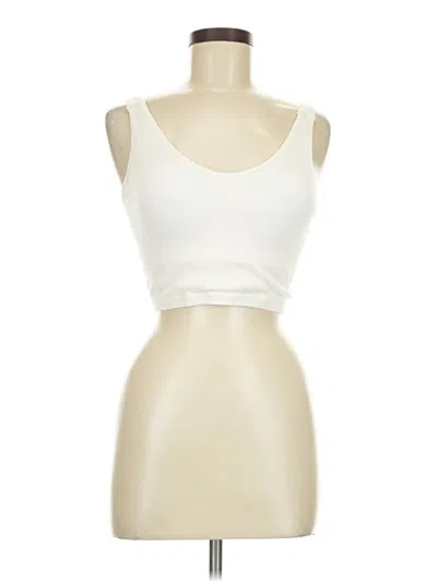 Pre-owned Yogalicious Tank Top Ivory Strapless Neckline Tops