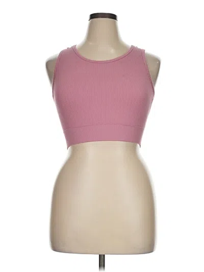 Pre-owned Yogalicious Tank Top Pink Halter Neckline Tops
