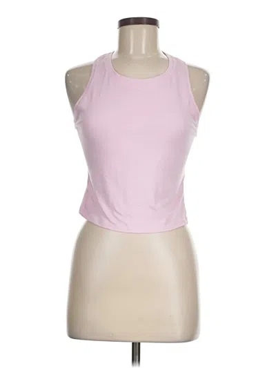 Pre-owned Yogalicious Tank Top Pink Halter Neckline Tops