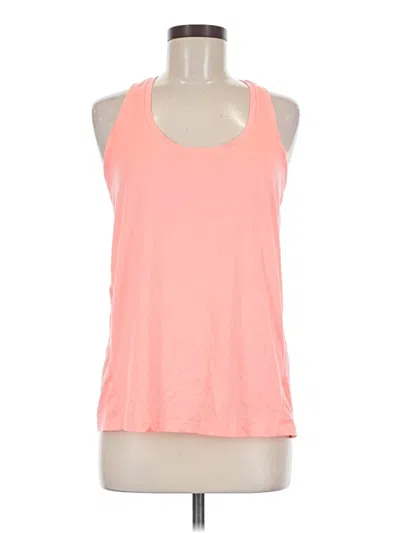 Pre-owned Yogalicious Tank Top Pink Halter Neckline Tops