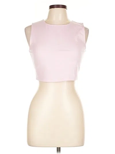 Pre-owned Yogalicious Tank Top Pink Strapless Neckline Tops