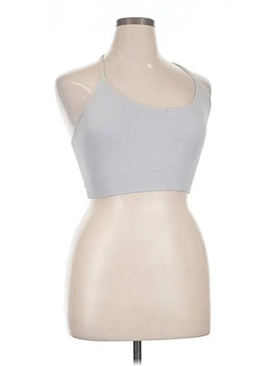 Pre-owned Yogalicious Tank Top Silver Halter Neckline Tops