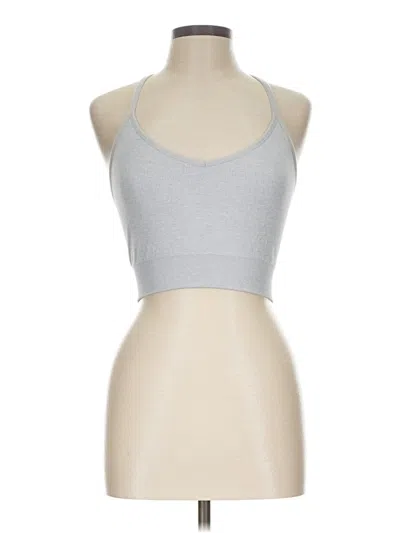 Pre-owned Yogalicious Tank Top Silver Halter Neckline Tops