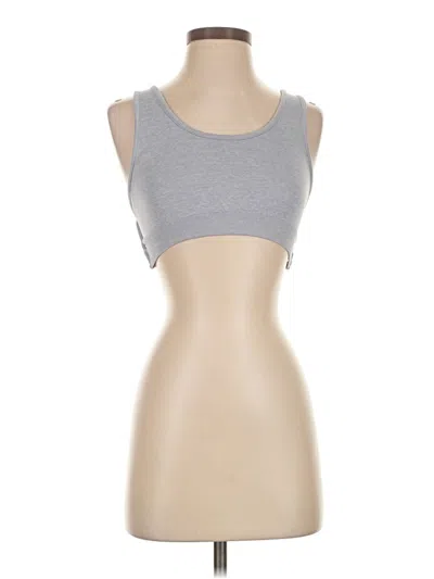 Pre-owned Yogalicious Tank Top Silver Strapless Neckline Tops