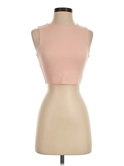 Pre-owned Yogalicious Tank Top Tan Strapless Neckline Tops