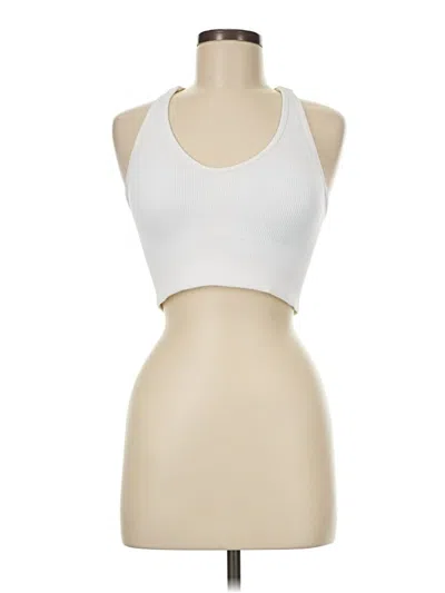 Pre-owned Yogalicious Tank Top White Halter Neckline Tops