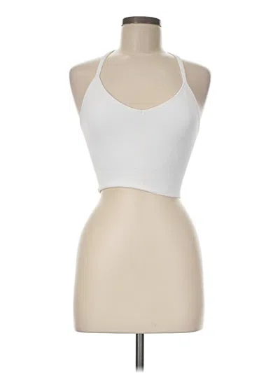 Pre-owned Yogalicious Tank Top White Halter Neckline Tops