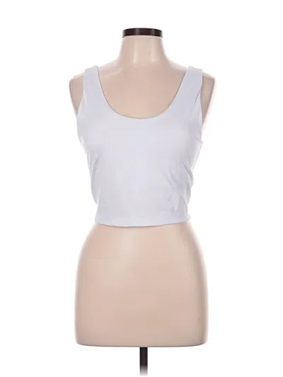 Pre-owned Yogalicious Tank Top White Strapless Neckline Tops