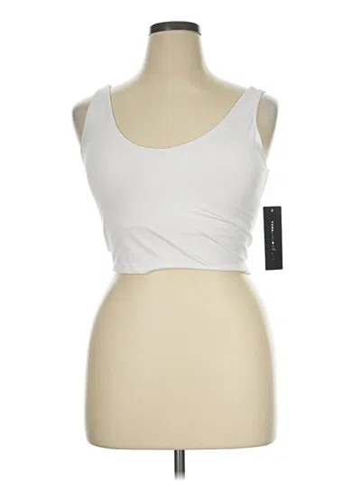 Pre-owned Yogalicious Tank Top White Strapless Neckline Tops