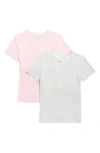 Yogalicious Tara Heavenly 2-pack Rib T-shirts In Pink
