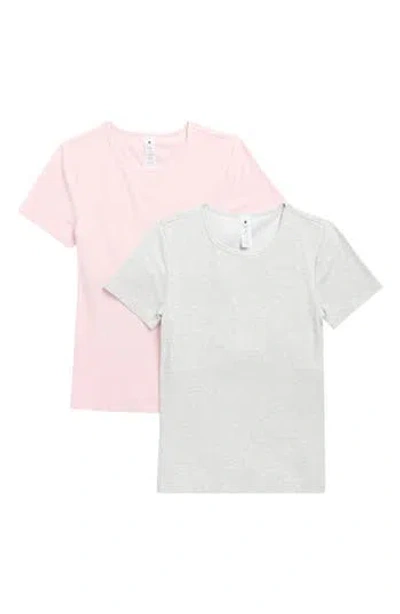 Yogalicious Tara Heavenly 2-pack Rib T-shirts In Pink